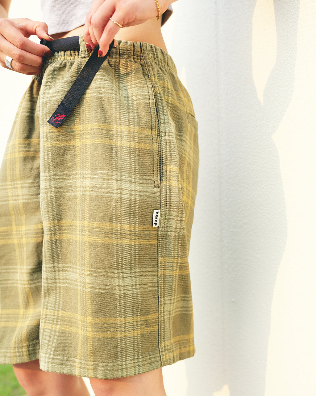 Gramicci / HEMP G-SHORT PLAID