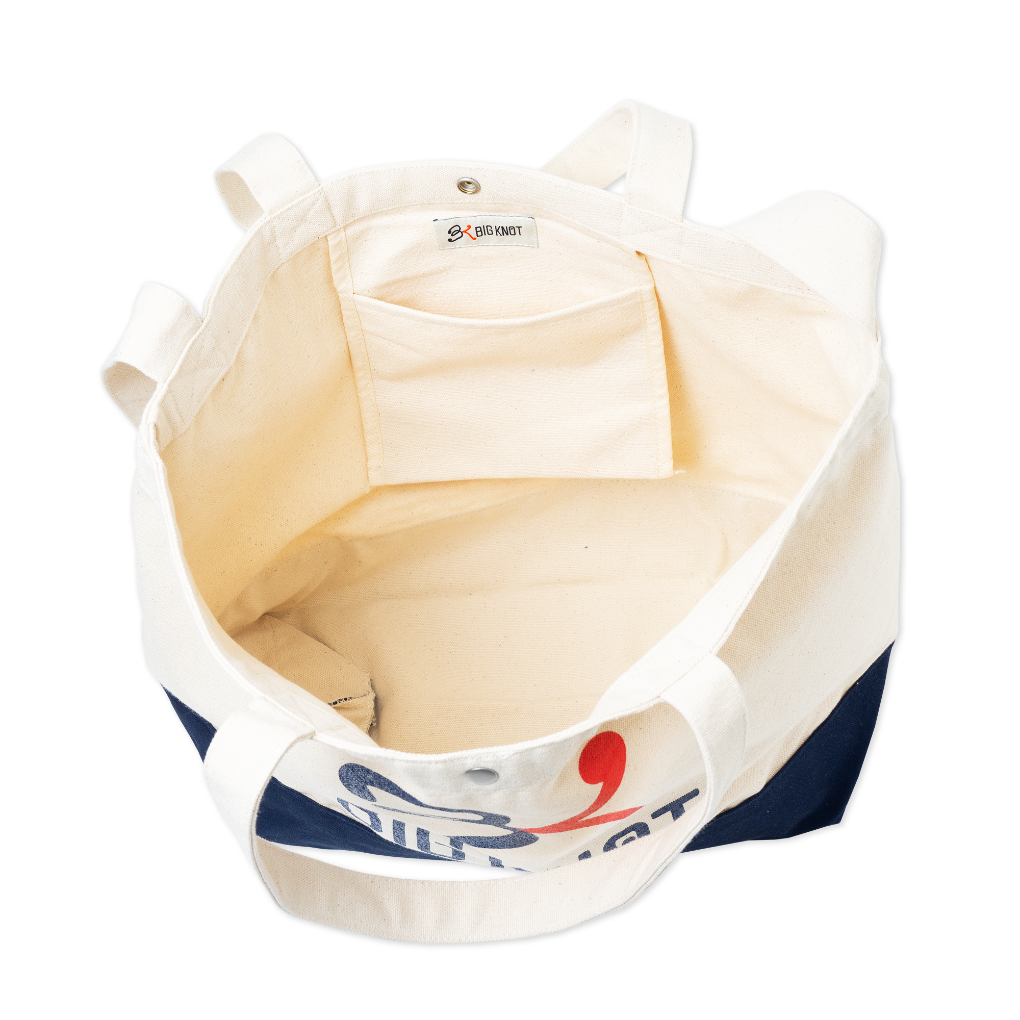 Bigknot Tote Bag / Natural & Navy