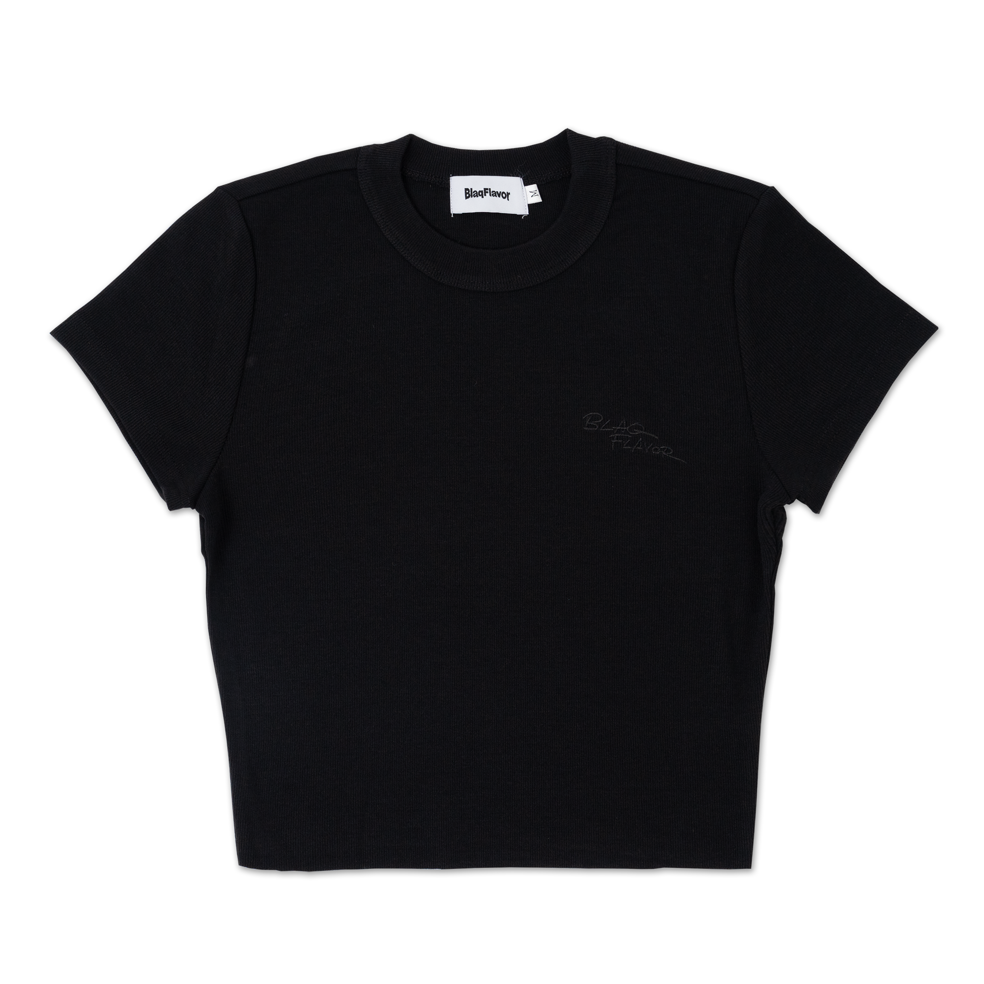 Blaq Flavor W EMB Rib Fit Tee