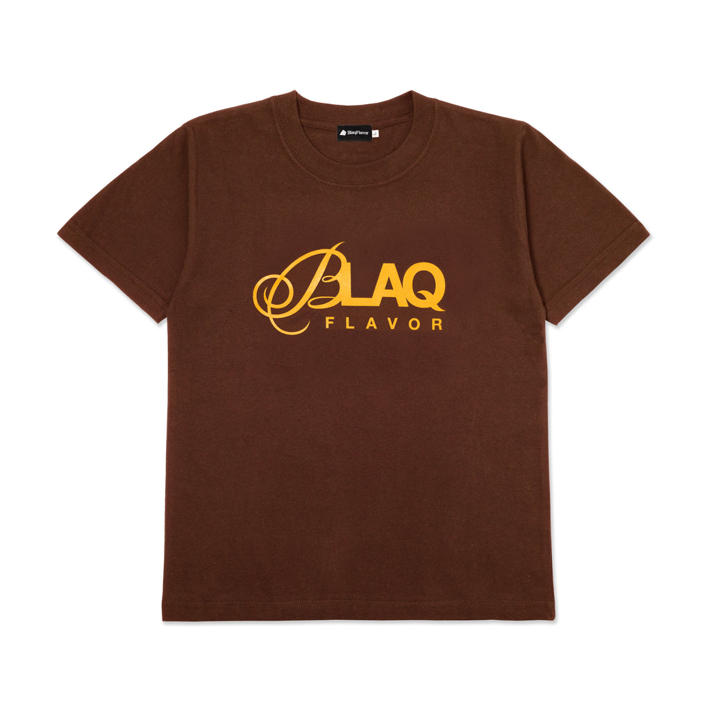Blaq Flavor W S/S BF Script Logo Tee